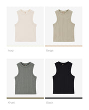 Load image into Gallery viewer, CONCHWEAR Bagel Ribbed Sleeveless 4Colors
