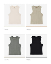 Load image into Gallery viewer, CONCHWEAR Bagel Ribbed Sleeveless 4Colors