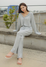Load image into Gallery viewer, CONCHWEAR Sugar Crop Cardigan Bootcut Pants Set 2Color