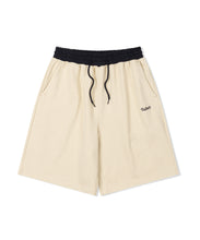 Load image into Gallery viewer, FALLETT Color-Block Sweat Shorts Beige
