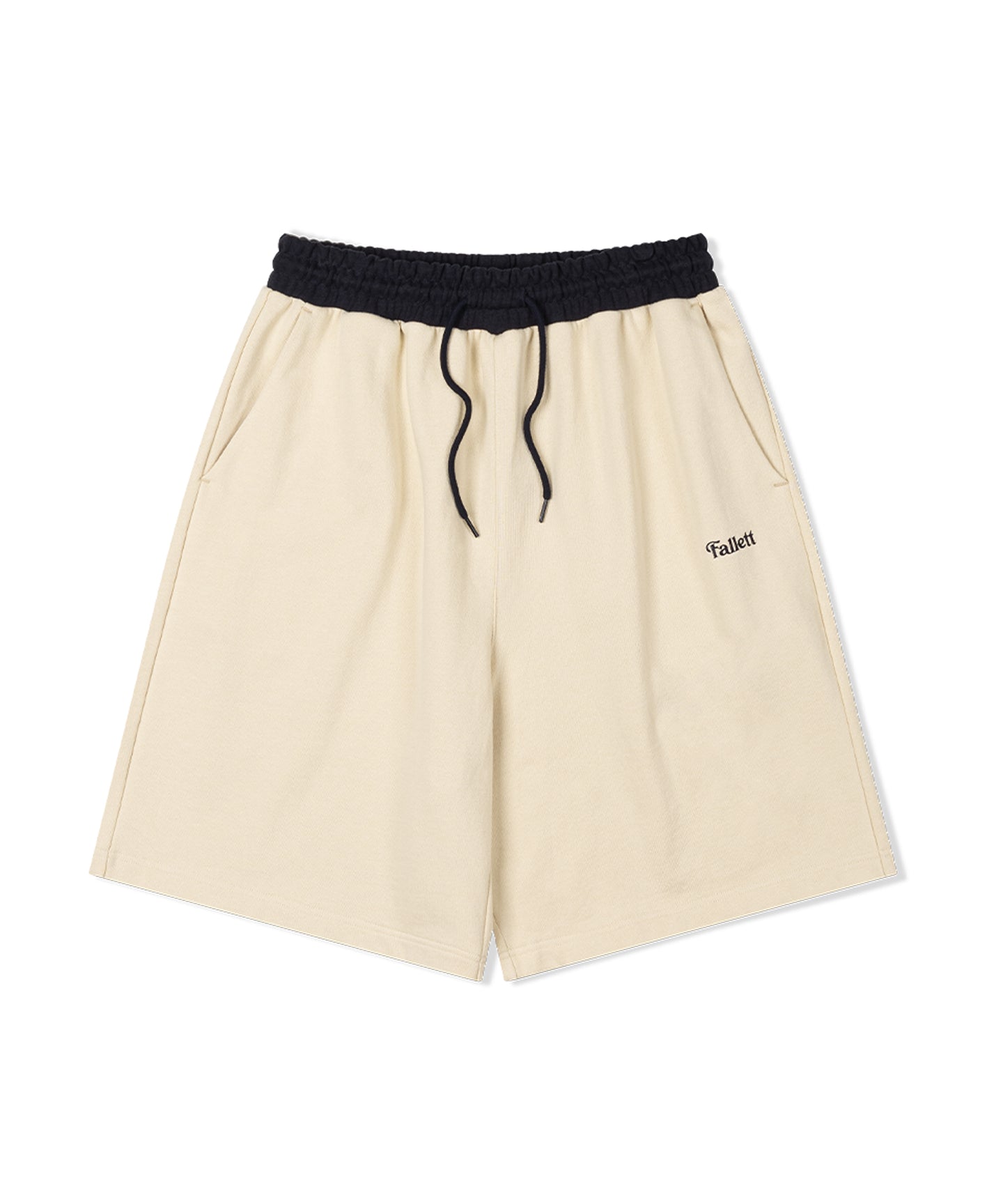 FALLETT Color-Block Sweat Shorts Beige