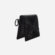 Load image into Gallery viewer, KWANI My Dear Bow Bow Mini Pouch Shiny Black
