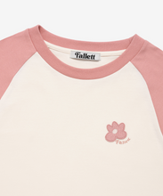 Load image into Gallery viewer, FALLETT Flower Logo Raglan Long Sleeve Pink
