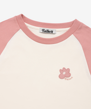 Load image into Gallery viewer, FALLETT Flower Logo Raglan Long Sleeve Pink