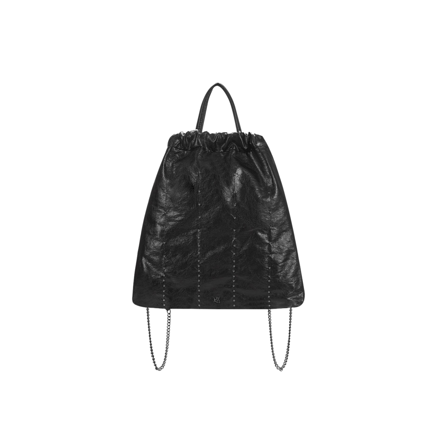 KWANI Chelsea Studded Drawstring Backpack Black