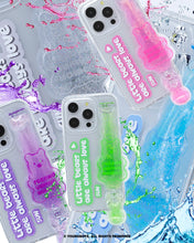 Load image into Gallery viewer, SECOND UNIQUE NAME Tube Bear Phone Clear Case Blue