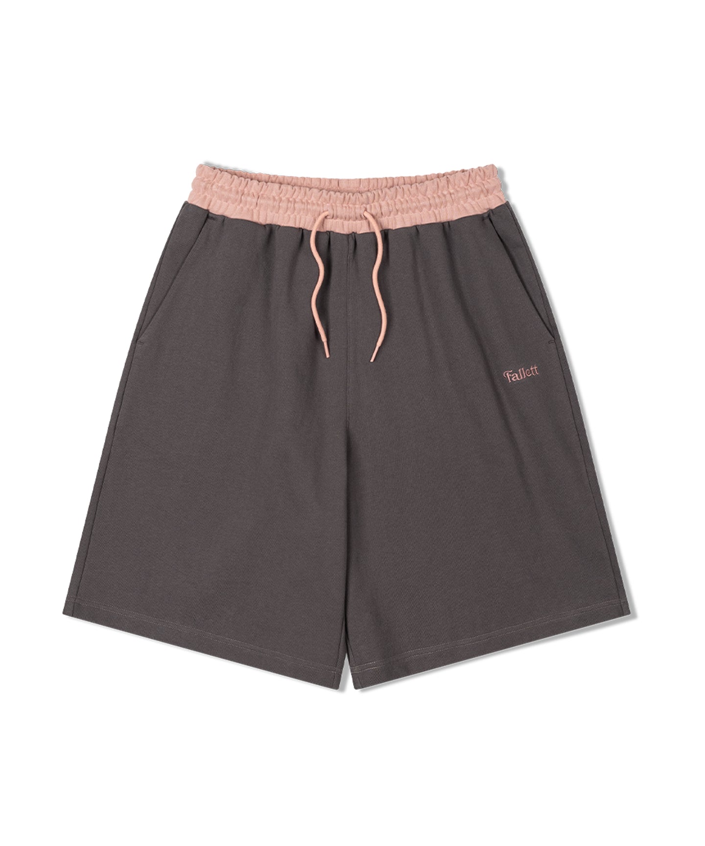 FALLETT Color-Block Sweat Shorts Charcoal