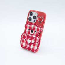 Load image into Gallery viewer, SECOND UNIQUE NAME CASE PATCH CHECK BEAR RED