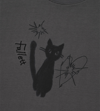 Load image into Gallery viewer, FALLETT Night Nero Crop Short Sleeve Charcoal