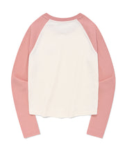 Load image into Gallery viewer, FALLETT Flower Logo Raglan Long Sleeve Pink
