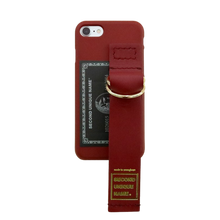 Load image into Gallery viewer, SECOND UNIQUE NAME Leather Card Case Burgundy