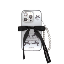 Load image into Gallery viewer, SECOND UNIQUE NAME Ballet Ribbon Clear Case Black