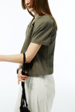 Load image into Gallery viewer, EMKM Unbalance Collar Stitch Jacket Charcoal