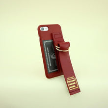 Load image into Gallery viewer, SECOND UNIQUE NAME Leather Card Case Burgundy