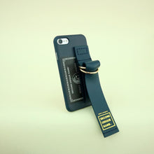 Load image into Gallery viewer, SECOND UNIQUE NAME Leather Card Case Green Navy