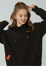 Load image into Gallery viewer, GRIMPER Shyly Heart Hoodie Black
