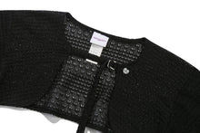 Load image into Gallery viewer, TARGETTO Crochet Bolero Cardigan Black