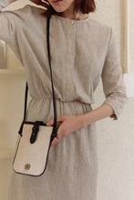 Load image into Gallery viewer, DEPOUND Town Bag Crossbody Mini Herringbone Ivory