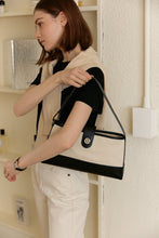 Load image into Gallery viewer, DEPOUND Town Bag Hobo Herringbone Ivory