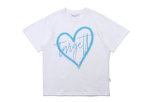 Load image into Gallery viewer, TARGETTO Heart Logo Spray Tee Shirt White
