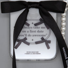 Load image into Gallery viewer, SECOND UNIQUE NAME Ballet Ribbon Clear Case Black