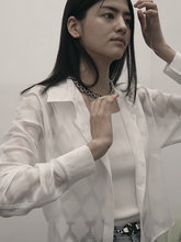 Load image into Gallery viewer, EMKM See-through Square Jacquard Shirts