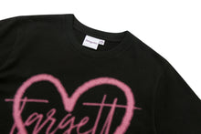Load image into Gallery viewer, TARGETTO Heart Logo Spray Tee Shirt Black