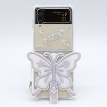Load image into Gallery viewer, SECOND UNIQUE NAME Clear Patch Butterfly Silver (Z FLIP)