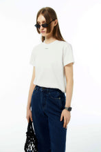 Load image into Gallery viewer, EMKM Supima Curlup Neck Embroidery Tshirts