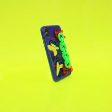 Load image into Gallery viewer, SECOND UNIQUE NAME Sun Case Neon Chain Blue