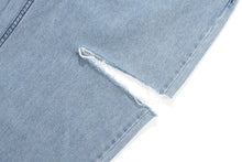 Load image into Gallery viewer, TARGETTO Side Slit Denim Pants Light Indigo (NMIXX Jiwoo's pick)