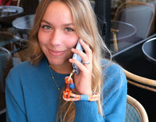 Load image into Gallery viewer, MCRN Finger Tab+Hand Strap Marron Orange Set