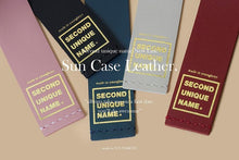 Load image into Gallery viewer, SECOND UNIQUE NAME Sun Leather Case Green Navy