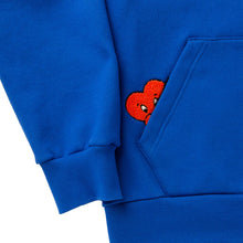 Load image into Gallery viewer, GRIMPER Shyly Heart Hoodie Blue