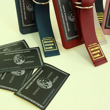 Load image into Gallery viewer, SECOND UNIQUE NAME Leather Card Case Green Navy