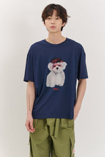 Load image into Gallery viewer, BEYOND CLOSET Rockstar Print T-Shirt Navy