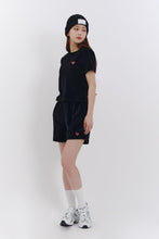 Load image into Gallery viewer, BEYOND CLOSET Women's Edition Nomantic Sports Velvet T-Shirt Black