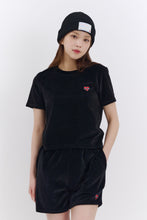 Load image into Gallery viewer, BEYOND CLOSET Women's Edition Nomantic Sports Velvet T-Shirt Black