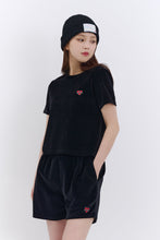 Load image into Gallery viewer, BEYOND CLOSET Women's Edition Nomantic Sports Velvet T-Shirt Black