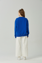 Load image into Gallery viewer, GRIMPER Shyly Heart Sweater Blue
