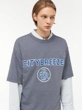 Load image into Gallery viewer, CITYBREEZE Logo Pigment Printed T-shirt Navy