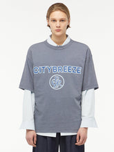 Load image into Gallery viewer, CITYBREEZE Logo Pigment Printed T-shirt Navy