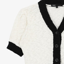 Load image into Gallery viewer, CITYBREEZE Puff Sleeve Cropped Cardigan Ivory