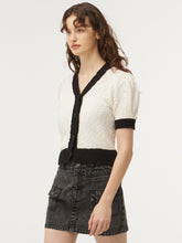 Load image into Gallery viewer, CITYBREEZE Puff Sleeve Cropped Cardigan Ivory