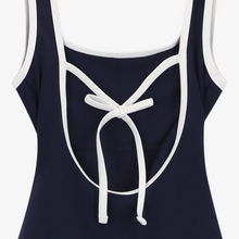 Load image into Gallery viewer, CITYBREEZE Symbol Logo String Swimsuit Navy