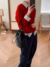 Load image into Gallery viewer, MARHEN.J Leanna Drawstring Backpack Black