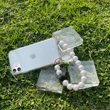 Load image into Gallery viewer, ARNO BEADS Iphone Case With Beads Strap Black Point Pearl