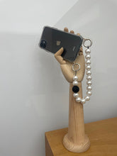 Load image into Gallery viewer, ARNO BEADS Iphone Case With Beads Strap Black Point Pearl