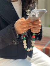 Load image into Gallery viewer, ARNO BEADS Iphone Case With Beads Strap Marshmallow Green