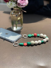 Load image into Gallery viewer, ARNO BEADS Iphone Case With Beads Strap Marshmallow Green